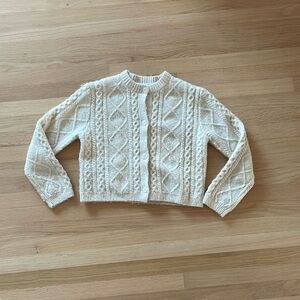 Zara cream knit cardigan